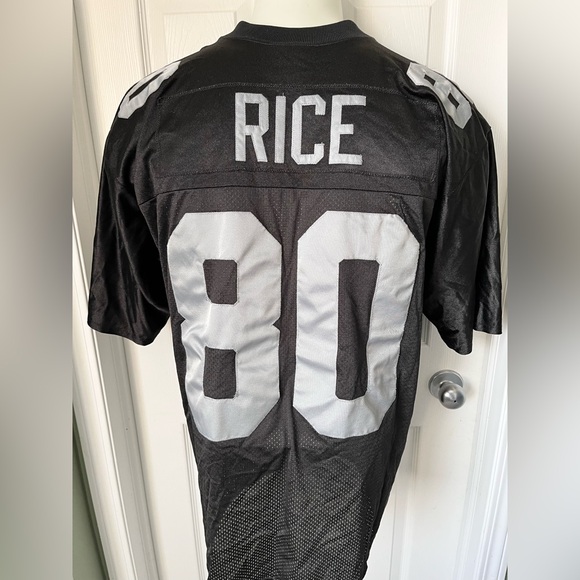 Rare Vintage 90s Puma Oakland Raiders Jerry Rice NFL Football Jersey Large - Picture 7 of 9